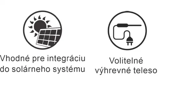 Для інтеграції в сонячну систему, з можливістю встановлення електричного нагрівача